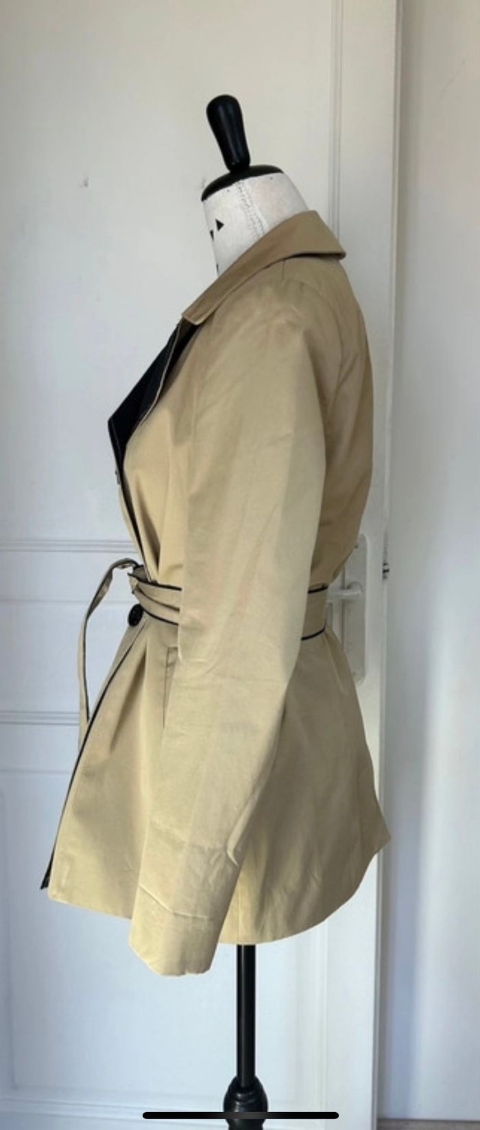 Trench Coat Beige et Noir - photo numéro 3