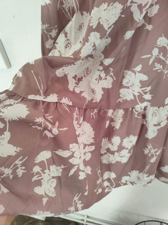 Robe fleurie rose été légère - photo numéro 4