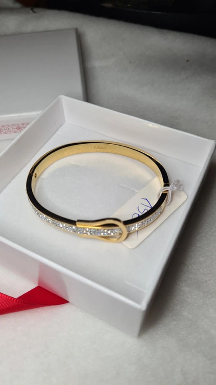 Bracelet acier inoxydable strass - photo numéro 5