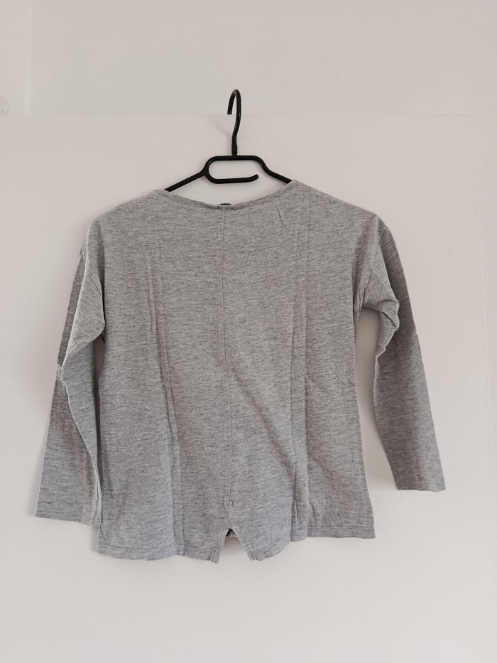 Haut manches longues gris Kiabi - photo numéro 3