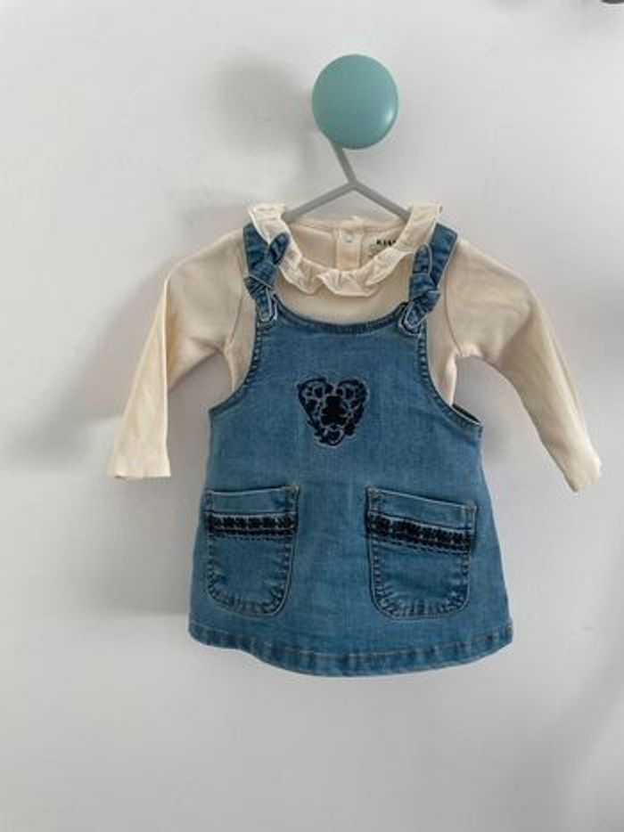 Ensemble robe jean et body cotelé
