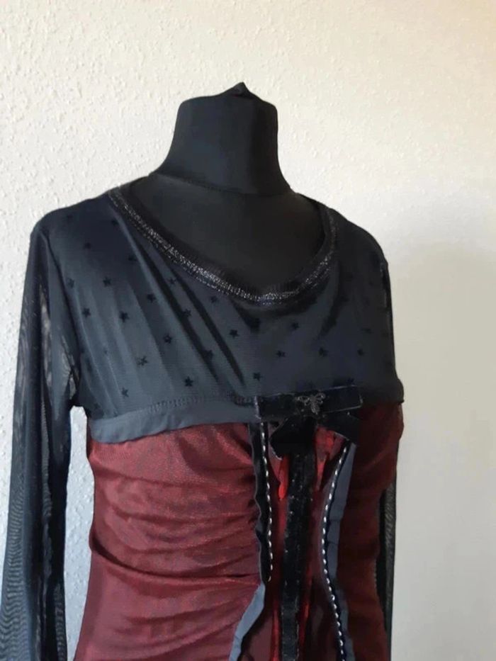 Magnifique robe LMV rouge et noire taille 40 - photo numéro 3