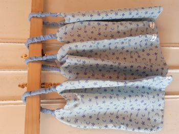 Lot de 4 Serviettes de cantine maternelle élastiquées Bio Etoile bleue (R11/2025)
