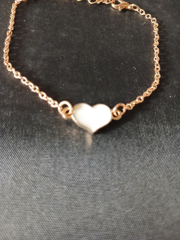 Bracelet avec cœur beige - photo numéro 2