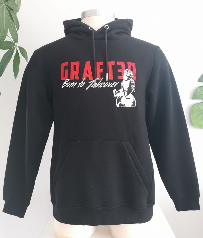 Sweat à capuche, Hoodie "Born to takeover" Graft3r Taille L