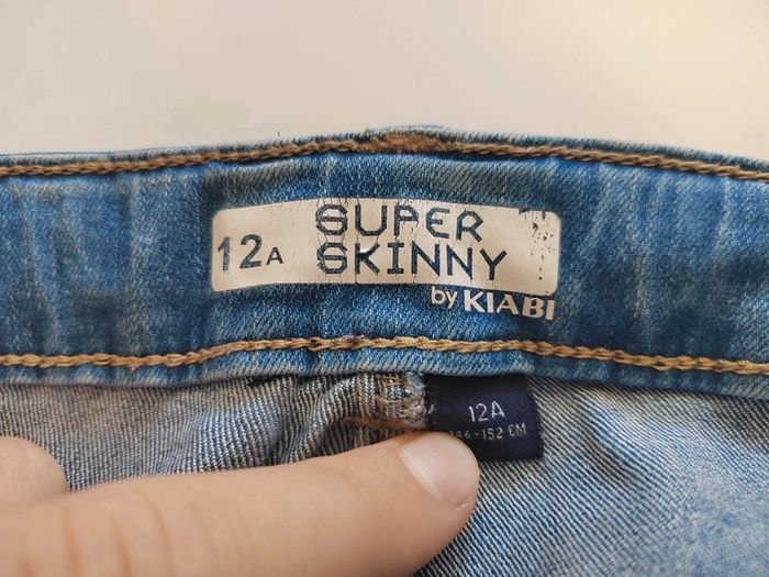 Jean super skinny en tissu super stretch avec taille mi haute Bleu clair Taille 12 ans - photo numéro 2