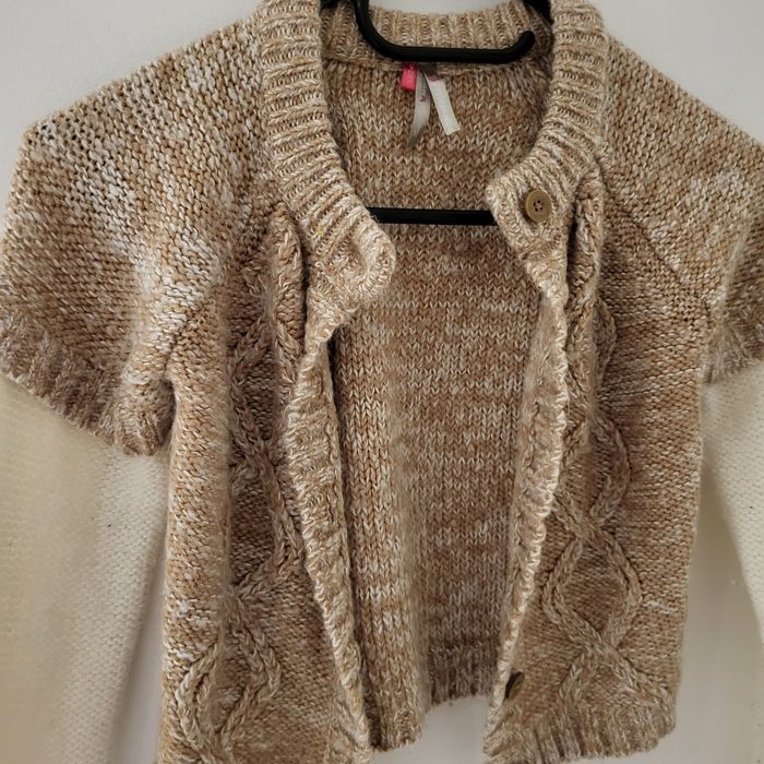 Gilet brun blanc 6 ans fille - photo numéro 2