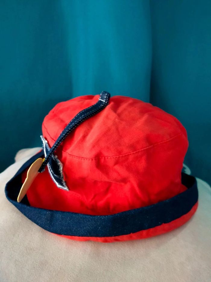Bob enfant rouge & denim – Tailles 53 cm - photo numéro 3