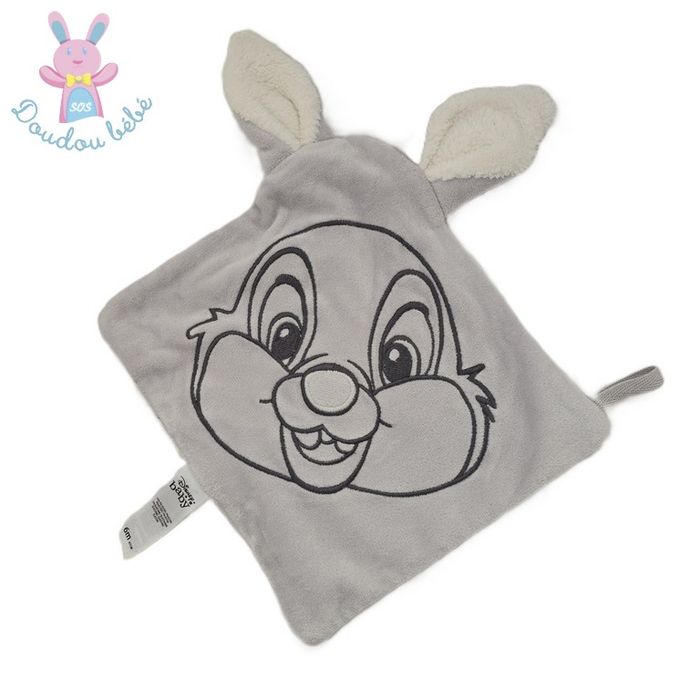 Doudou plat Lapin Panpan gris blanc DISNEY BABY