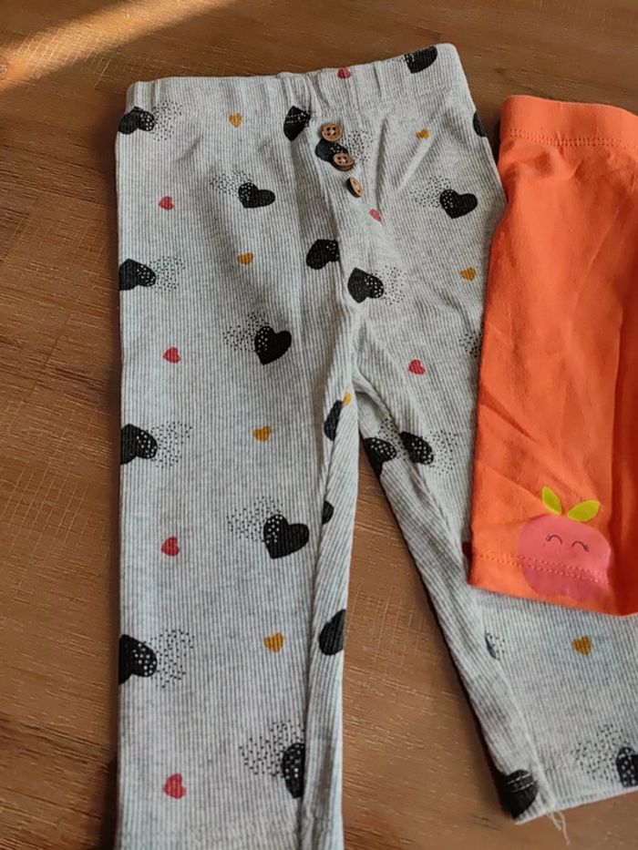 Lot de 2 leggings 9 mois - photo numéro 2