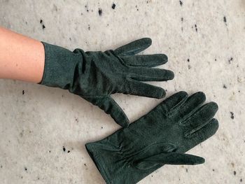 Gant en daim vert foncé Isotoner M