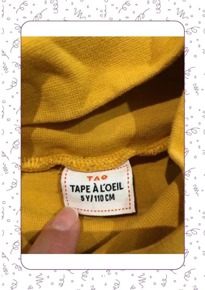 T-shirt col roulé moutarde tape à l’œil - photo numéro 3