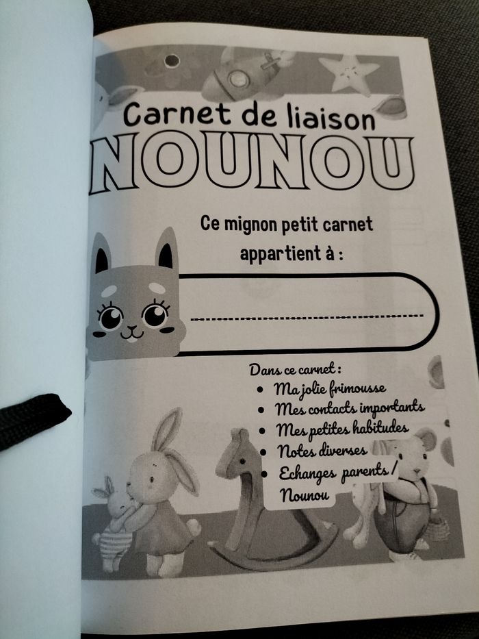 Cahier liaison/suivi/transmission parents nounou - photo numéro 3