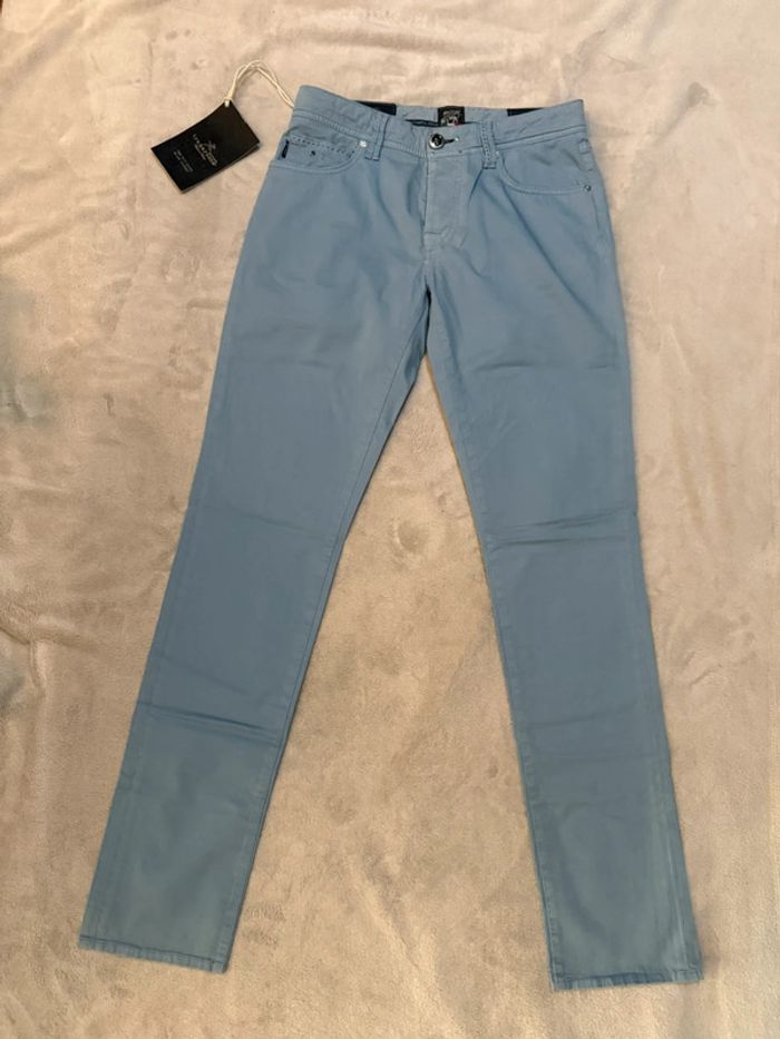 Tramarossa - Jean d'été slim, Bleu ciel, taille 32 - photo numéro 7
