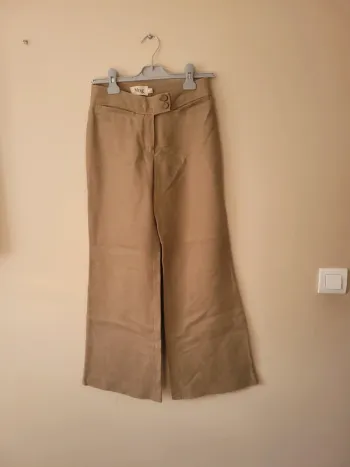 Pantalon jambes larges lin mango Taille 34