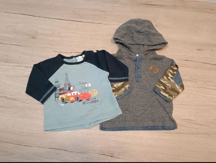 Lot tee-shirt manches longues 3 mois