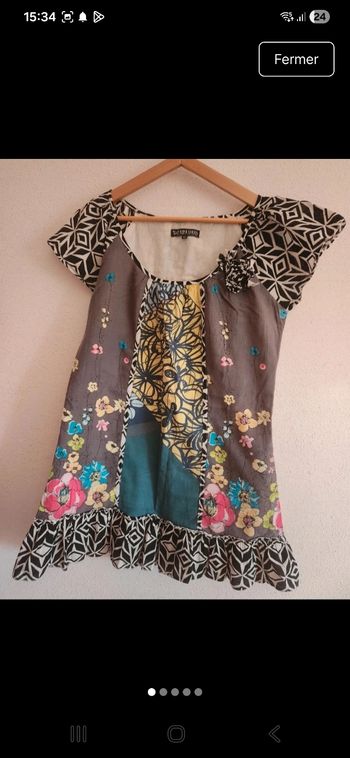 Tunique colorée doublée – Taille M – 101 Idées – Bon état