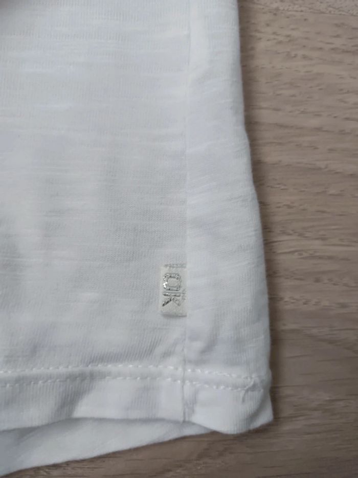 T-shirt blanc fille Okaïdi taille 12 ans en bon état - photo numéro 5