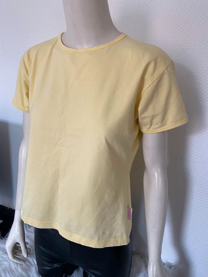 T-shirt jaune Summer Beach 🌸 taille M - photo numéro 3