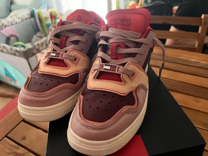 Baskets tommy jeans Colour-Block En Cuir low Nubuck - photo numéro 2