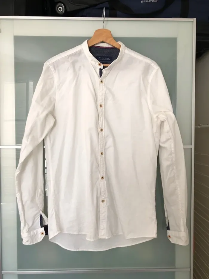 Chemise Zara col Mao slip fit M