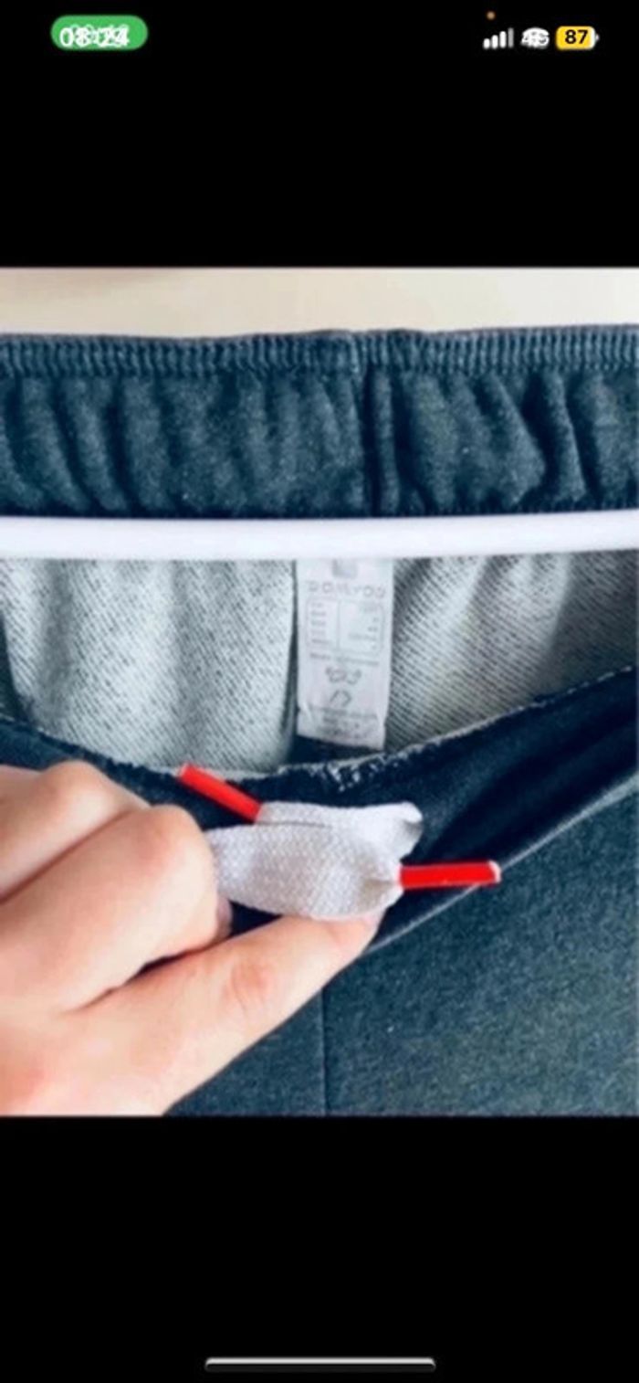 Sublime pantalon long sport jogging domyos taille S gris en coton - photo numéro 4