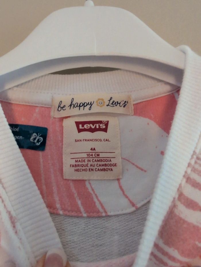 Sweatshirt Lilas meet & grey crew fille 4 ans Levi's - photo numéro 3