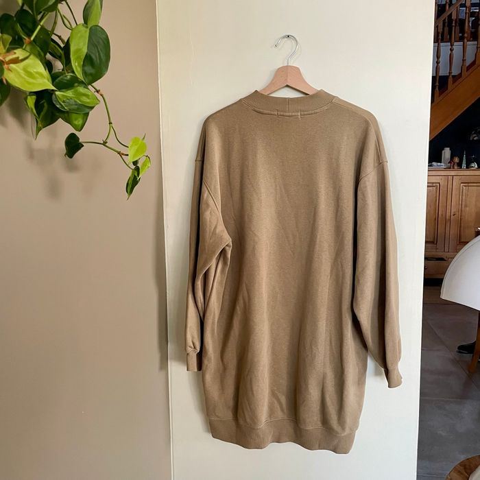 Robe pull camel Pull&Bear Taille M oversize col montant coton majoritaire V051 - photo numéro 4