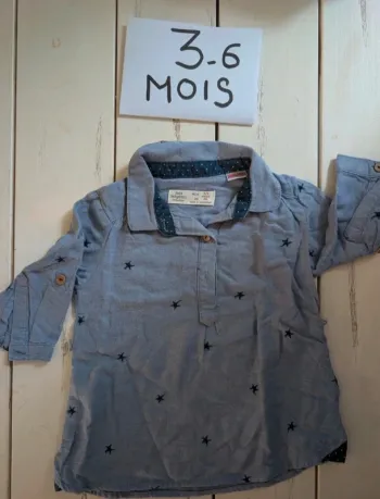 Chemise bébé garçon 3/6 mois