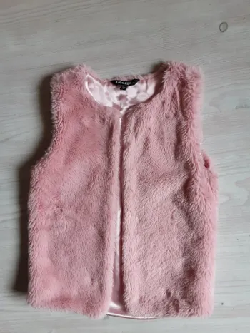 Gilet fourré rose T. 6 ans