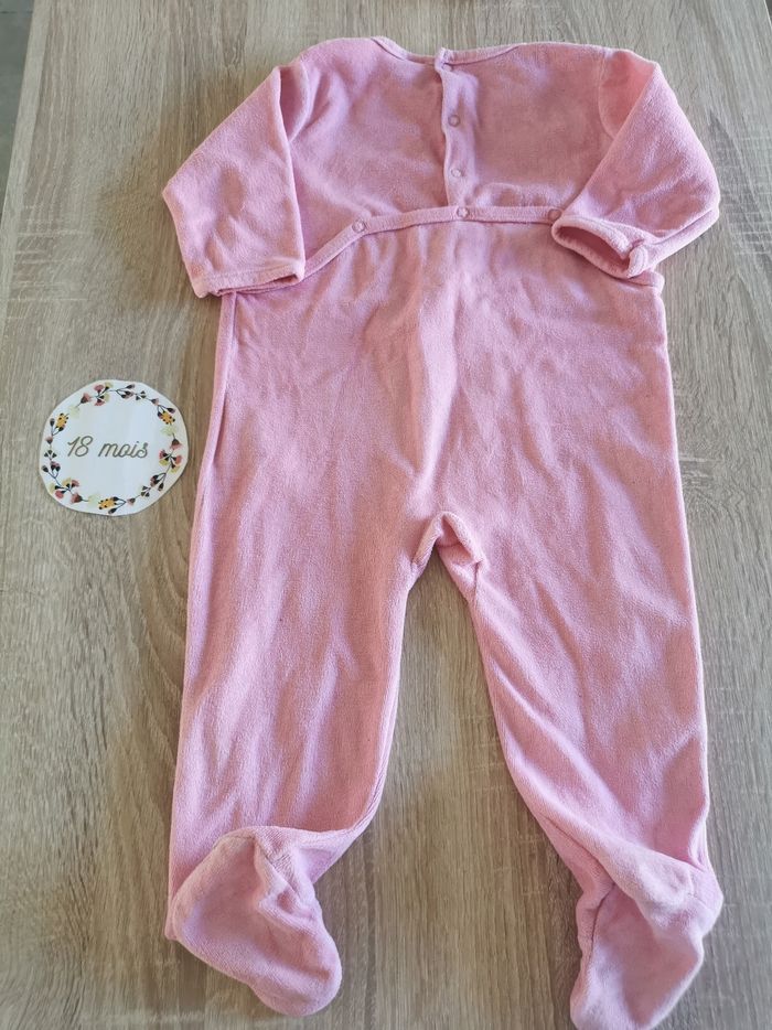 Pyjama en velour rose minnie bébé fille 18mois disney - photo numéro 3