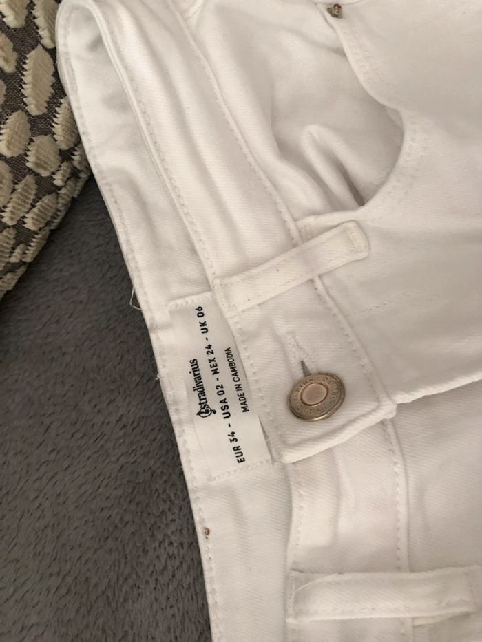 Jean blanc stradivarius taille 34 - photo numéro 2