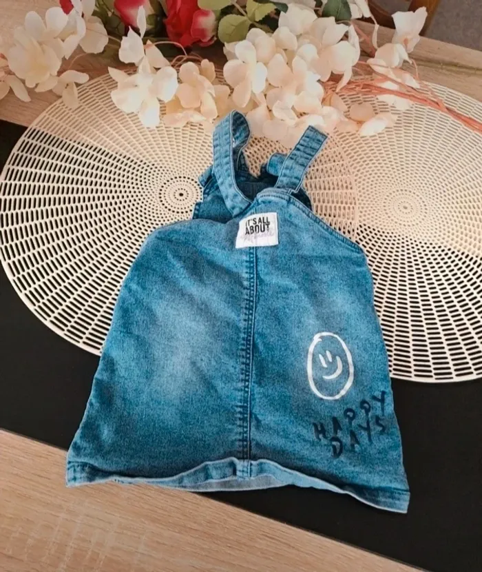 Robe en jeans, taille 12 mois, marque Disney, minnie - photo numéro 4