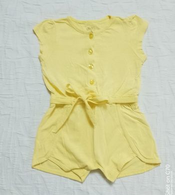 Mots d enfants combishort combi jaune 9 mois