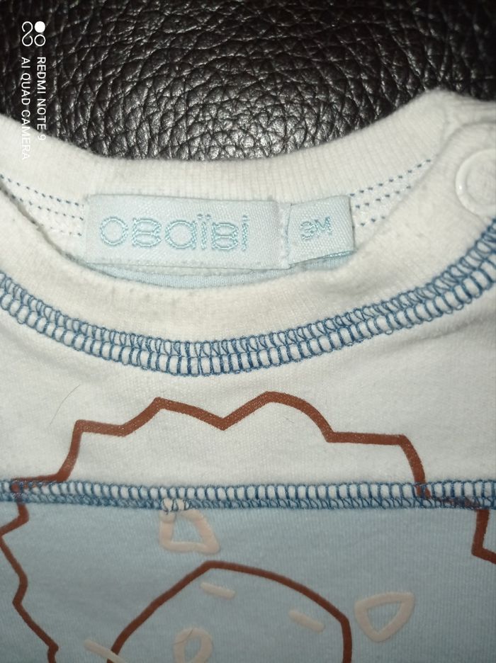 T-shirt manches courtes garçon, OBAIBI, taille 3 mois - photo numéro 4