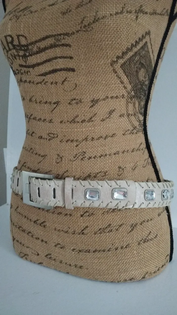 Ceinture beige femme 90 cm - photo numéro 4