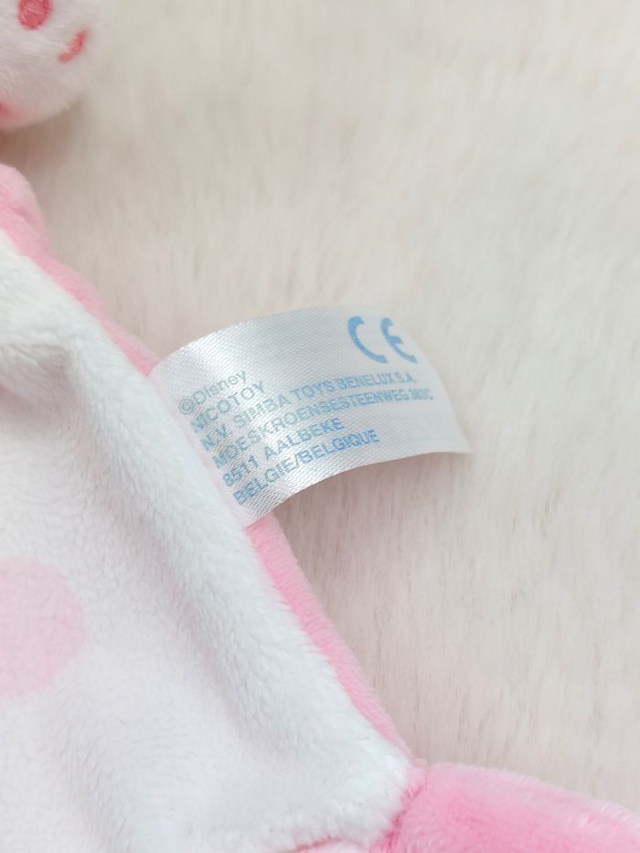 Doudou peluche chat Marie blanc rose Goodnight Disney Nicotoy Simba toys nœud - photo numéro 4