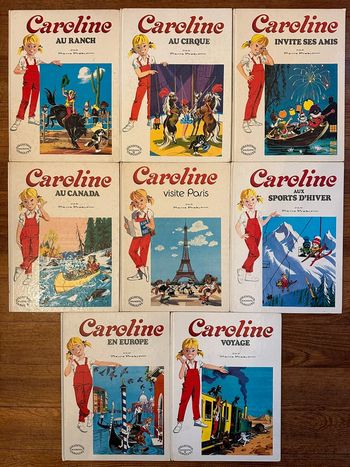 Lot exceptionnel de 8 Grands livres albums Hachette blancs anciens Caroline Pierre Probst