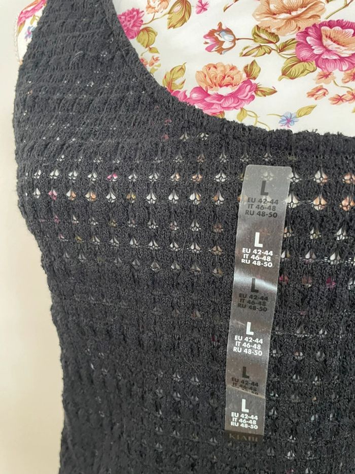 Top une épaule nu noir style crochet neuf avec étiquette - photo numéro 4