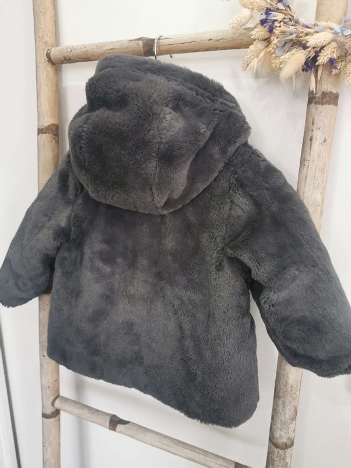 🌺Très beau Manteau Verbaudet 12mois Neuf doudoune polaire reversible piloupilou 12mois - photo numéro 7