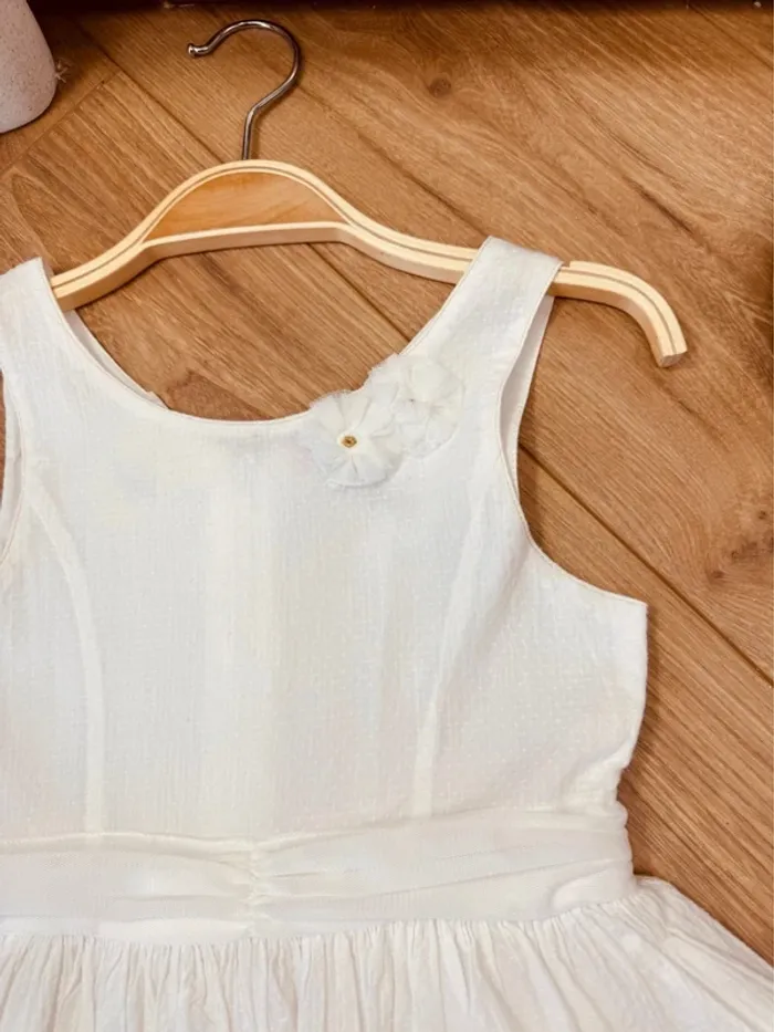 Taille 6 ans Robe cérémonie fille Orchestra blanche dorée * broderie * 🪷 - photo numéro 2