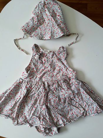 Robe et chapeau H&M 12-18 mois