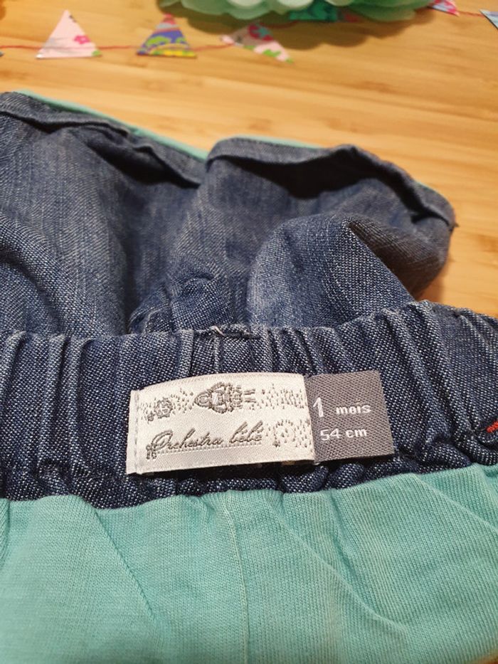 Pantalon Jean Bébé Doublé coton Orchestra 54 cm / 1 mois - photo numéro 2