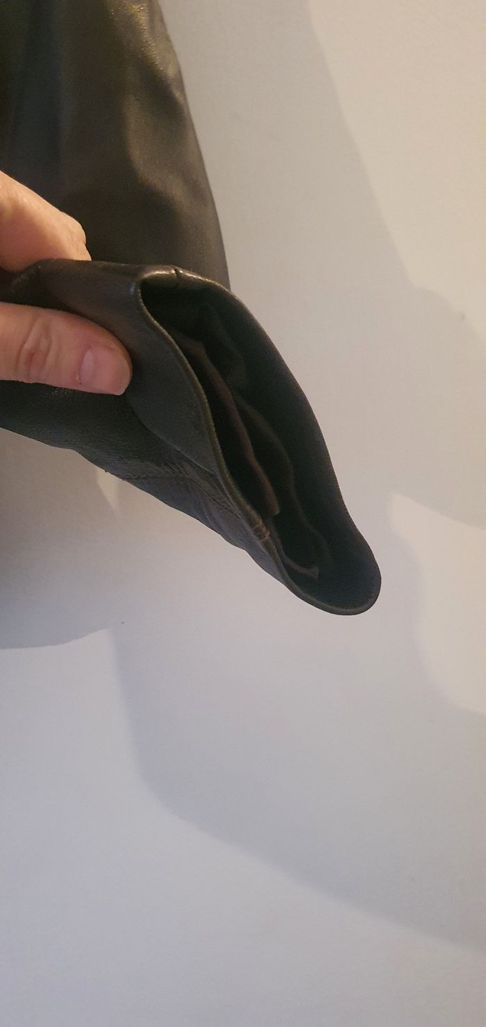 Veste cuir marron - photo numéro 5