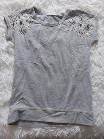 Sweat bijoux manches courtes Taille S Camaïeu