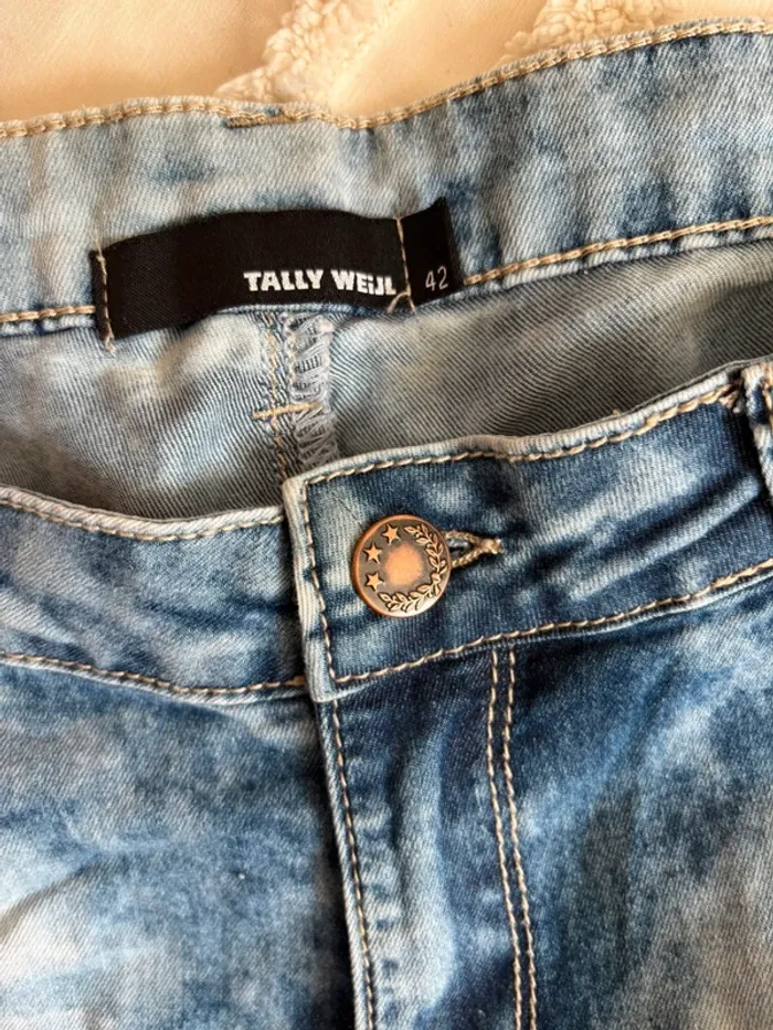 Jean délavé bleu Tally Weijl – vintage 2010s, taille 42, rétro vintage esprit Y2K - photo numéro 3