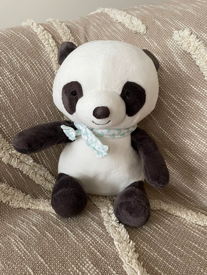 Peluche doudou 30cm Orchestra panda blanc et noir parfait état