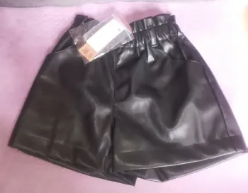 Short fille simili cuir Kiabi