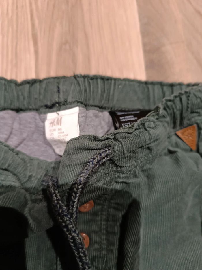 Pantalon velours doublé H&M 12-18 mois 86 cm - photo numéro 2