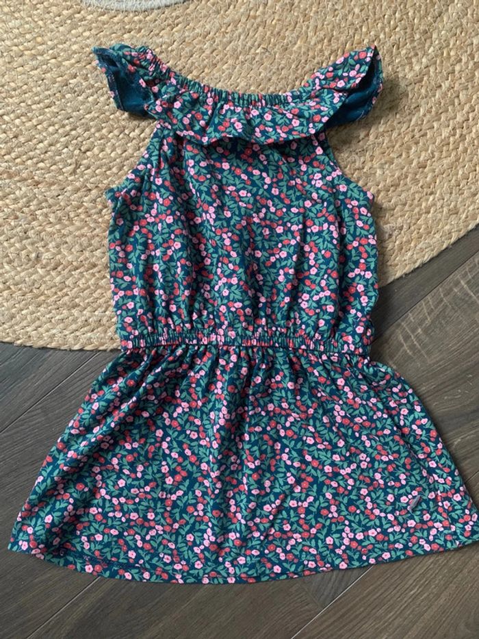 Robe été vert fleurs Vertbaudet 3 ans 36 mois - photo numéro 3